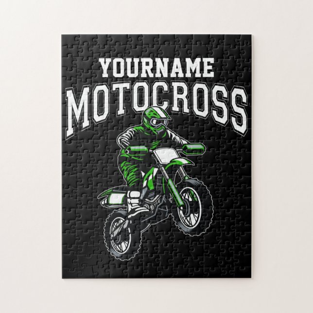 Quebra-cabeça Corrida Personalizada de Motocross com Piloto de M (Vertical)