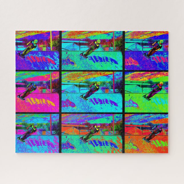 Quebra-cabeça Corte a rampa - Patinete de dublagem (Horizontal)