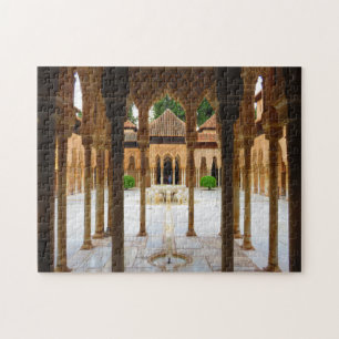 Quebra-cabeça Corte dos leões, Alhambra, espanha - quebra-cabe
