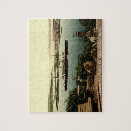 Quebra-cabeça Cortiça, serra de vaivém de Ireland, porto de