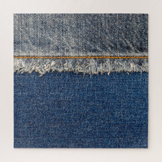 Quebra-cabeça Cortina Laranja, Patch Duplo De Denim.