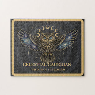 Quebra-cabeça Coruja Celestial Guardiã Cósmica