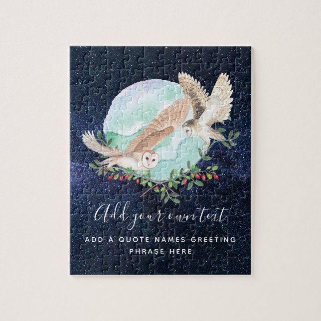 Quebra-cabeça Corujas Personalizadas (Vertical)