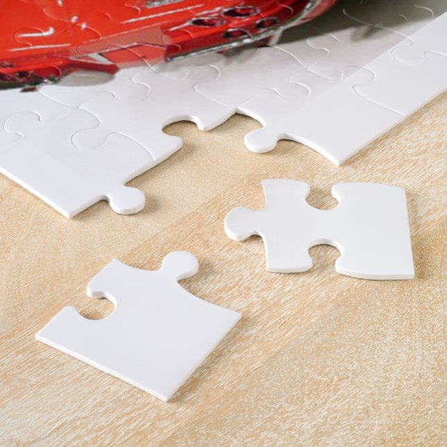 Quebra-cabeça Corveta Vermelha Clássica da Janela Divisão (Lateral)