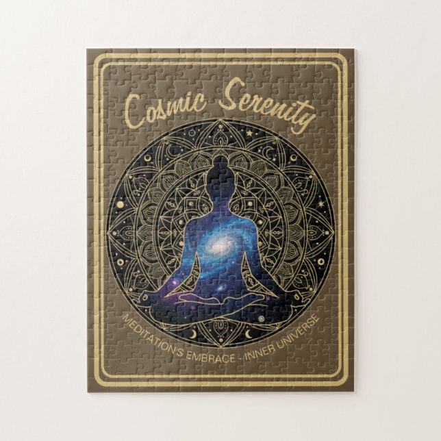 Quebra-cabeça Cosmic Serenity Meditation – Galaxy Mandala  (Vertical)