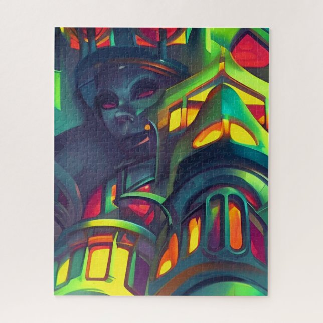 Quebra-cabeça Cosmópolis de Curiosidade por Wombott (Vertical)