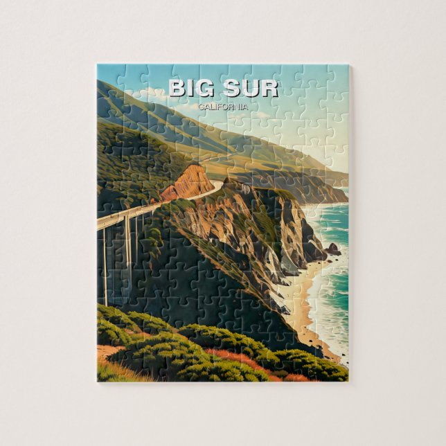 Quebra-cabeça Costa Central do Grande Sur Califórnia (Vertical)