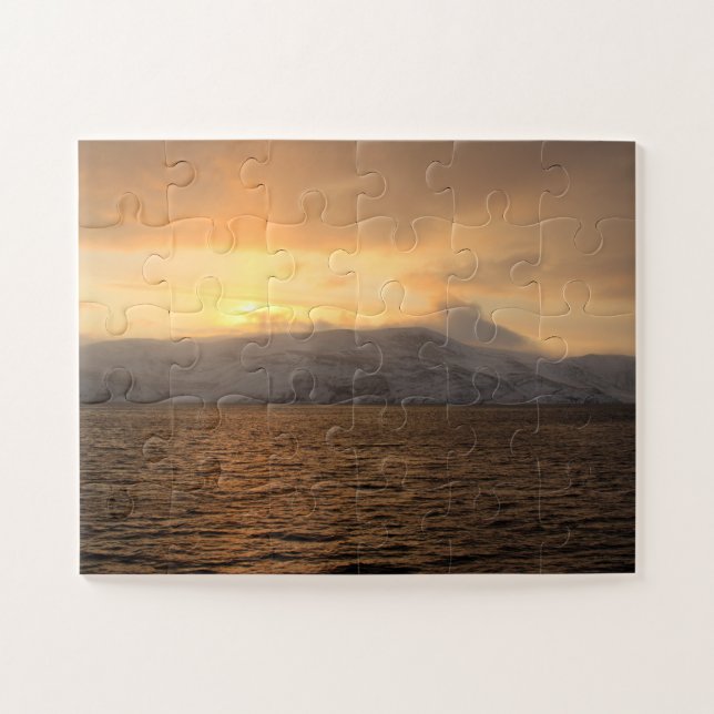 Quebra-cabeça Costa de inverno da Noruega 30-pc (Horizontal)
