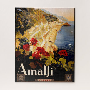 Quebra-cabeça Costa do Amalfi - Itália Poster de viagens Art Gr
