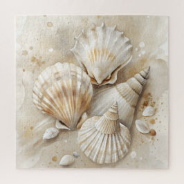 Quebra-cabeça Costeira de Aquarela de Seashell