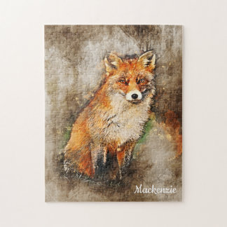 Quebra-cabeça Cotovelor Cóctil Personalizado Fox Art