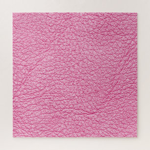 Quebra-cabeça Couro cor-de-rosa, fundo texturizado.