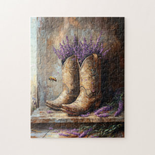 Quebra-cabeça Cowboy Boots Lavanda e Abelha Mel