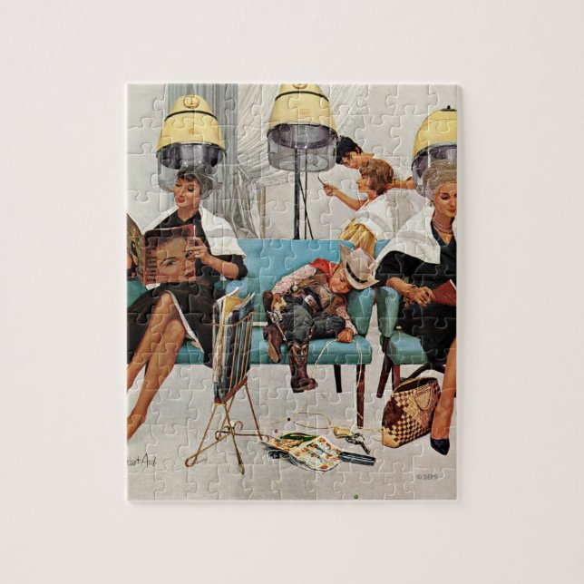 Quebra-cabeça Cowboy dormindo no salão de beleza (Vertical)