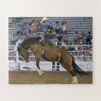 Quebra-cabeça Cowboy Western Rodeo Bucking Horse Corral