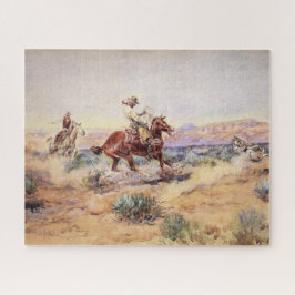 Quebra-cabeça Cowboys a apanhar um Lobo com um Laço Corpo