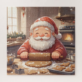 Quebra-cabeça Cozinha de Biscoitos do Papai Noel Natalino