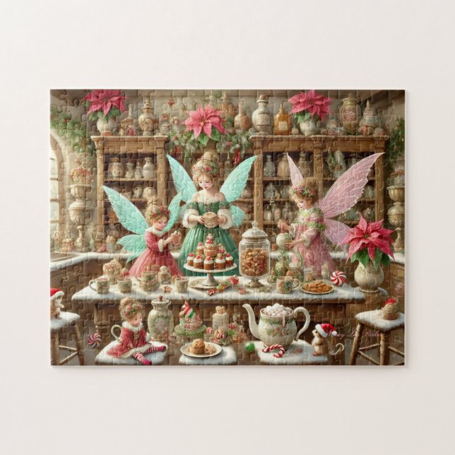 Quebra-cabeça Cozinha De Natal De Fadas De Banho Encantada (Horizontal)