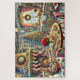 Quebra-cabeça Cozinha de Natal Wonderland Cozy Stocks e árvores