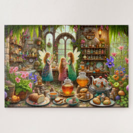 Quebra-cabeça Cozinha Encantada da Fada Chá e Tempo de Mel Magia