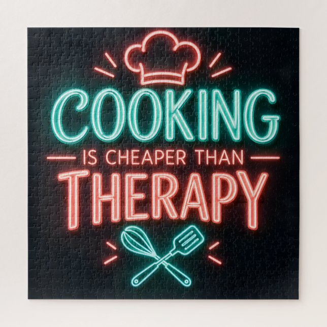 Quebra-cabeça Cozinhar É Mais Barato Que Terapia (Vertical)