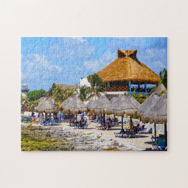 Quebra-cabeça Cozumel México. (Horizontal)