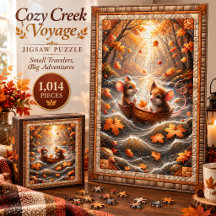 Quebra-cabeça Cozy Creek Voyage Mice de 1.014 peça