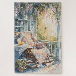 Quebra-cabeça Cozy Porch com Quilt e Lemonade Charm