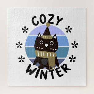 Quebra-cabeça Cozy Winter, Coruja Bonita