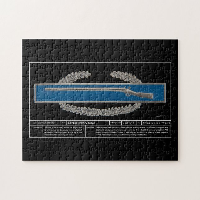 Quebra-cabeça Crachá de infantaria de combate técnico (Horizontal)