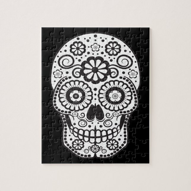 Quebra-cabeça Crânio de Açúcar Sorridente (Vertical)