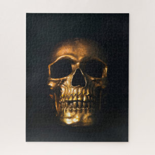 Quebra-cabeça Crânio de Ouro de Halloween