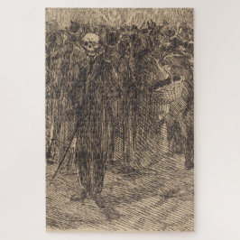Quebra-cabeça Crânio na multidão (por Albert Besnard)