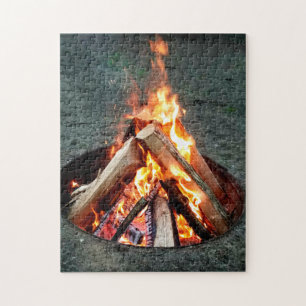 Quebra-cabeça Creative camping fire campfire photo jigsaw puzzle