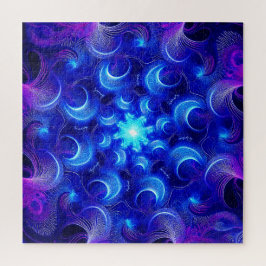 Quebra-cabeça Crescent Moon Blue Fractals