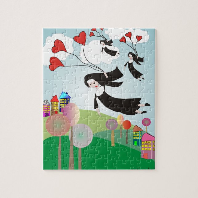 Quebra-cabeça crescente da freira (Vertical)