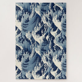 Quebra-cabeça Crestas Epheméricas: Ondas Hokusai Reimaginadas