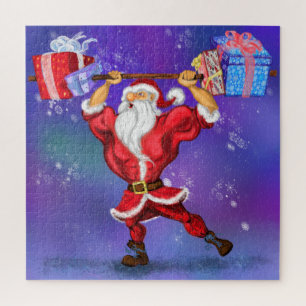 Quebra-cabeça Criador de Porcos Papai Noel com presentes de Nata