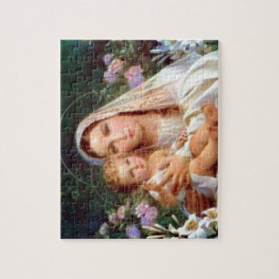 Quebra-cabeça Criança abençoada Jesus da Virgem Maria e da