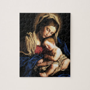 Quebra-cabeça Criança abençoada Jesus da Virgem Maria e da
