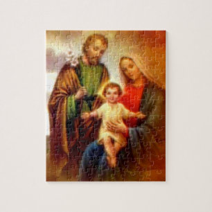 Quebra-cabeça Criança abençoada Jesus da Virgem Maria e da