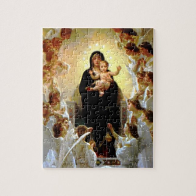 Quebra-cabeça Criança abençoada Jesus da Virgem Maria e da (Vertical)