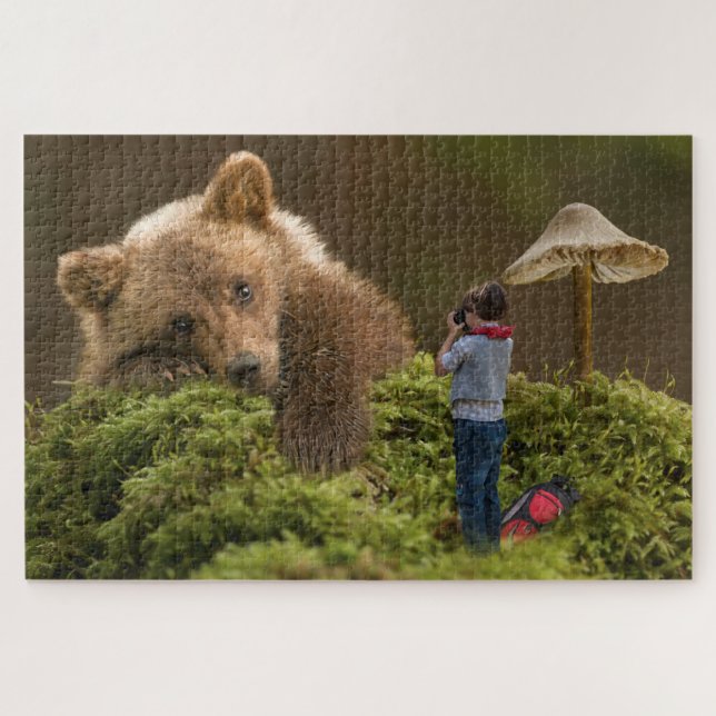 Quebra-cabeça Criança e Urso (Horizontal)
