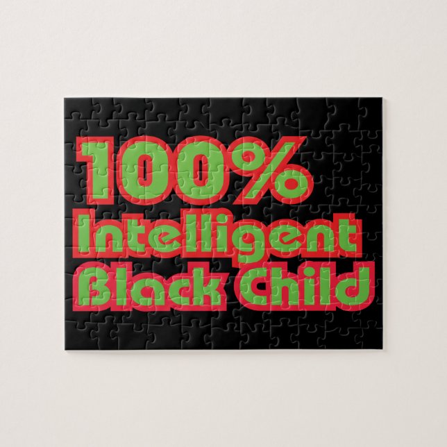 Quebra-cabeça Criança preta inteligente de 100% (Horizontal)