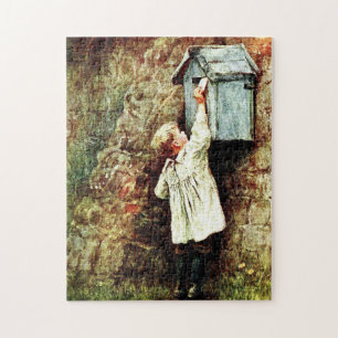 Quebra-cabeça Criança vitoriana enviando uma carta