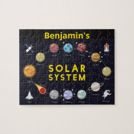 Quebra-cabeça Crianças Astronomia do Sistema Solar Monograma
