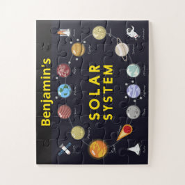 Quebra-cabeça Crianças Astronomia Sistema Solar Monograma do Ast