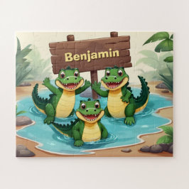 Quebra-cabeça Crianças de Crocodilos Cugado Personalizados