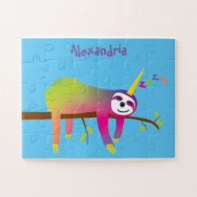 Crianças de Slothicorn Dormindo Personalizadas