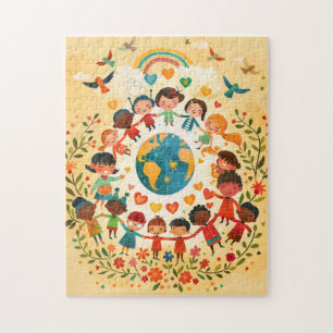 Quebra-cabeça Crianças do Mundo — Diversidade e Paz